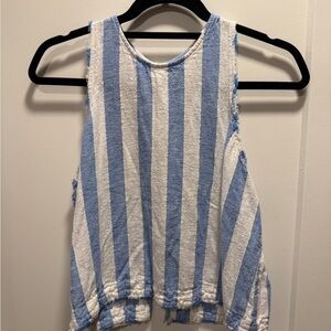 Cloth & Stone Sky Blue and White Striped Tank Top